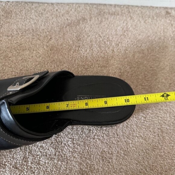 Predictions | Black Studded Silver Buckle Clogs - Size 10 - Picture 12 of 12